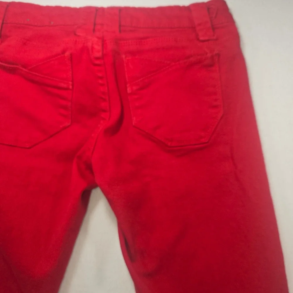 Blue Asphalt Red Skinny Jeans Womens Size 1 Low Rise Stretch Denim Pants